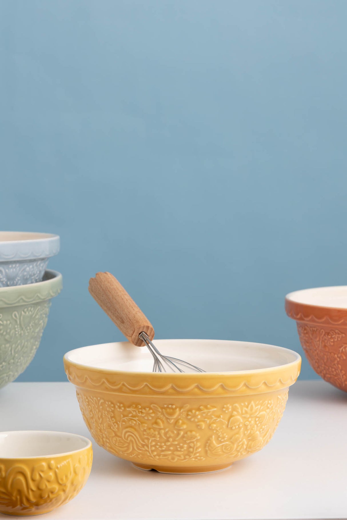 Mason Cash Rührschüssel Home to Roost in Orange, langlebige Küchenmischschüssel aus robustem Material, ideal zum Backen und Kochen