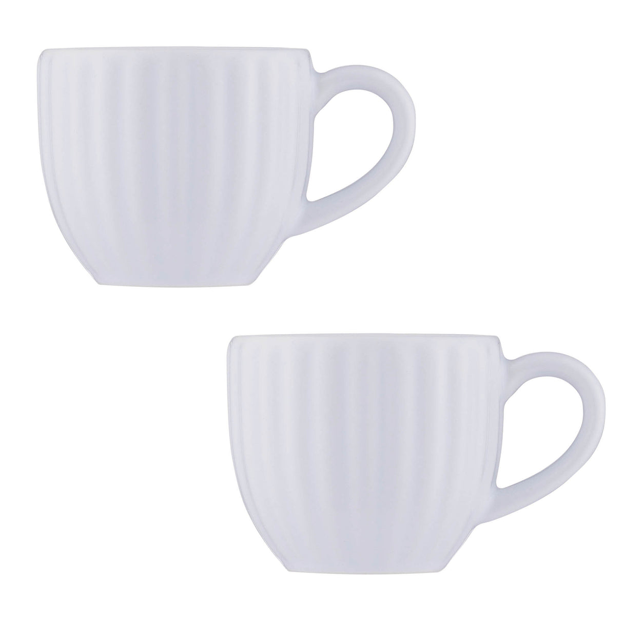 Weiße Tasse von PRICE & KENSINGTON, Luxe-Serie, 85 ml Fassungsvermögen, elegante Keramiktasse für Kaffee oder Tee