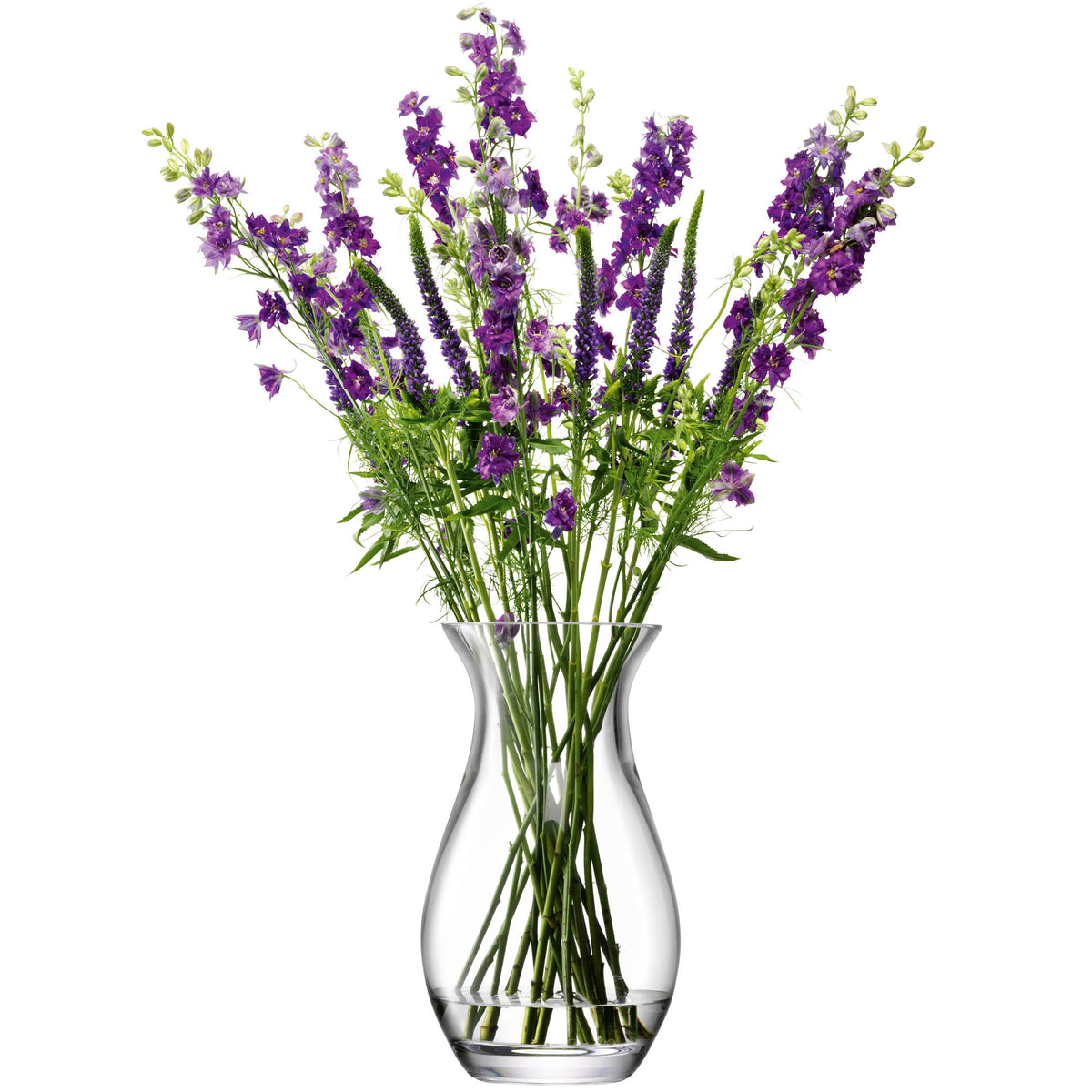 Clear Flower Grand Posy Vase by LSA with a tall, elegant design, measuring 32cm, perfect for floral arrangements.