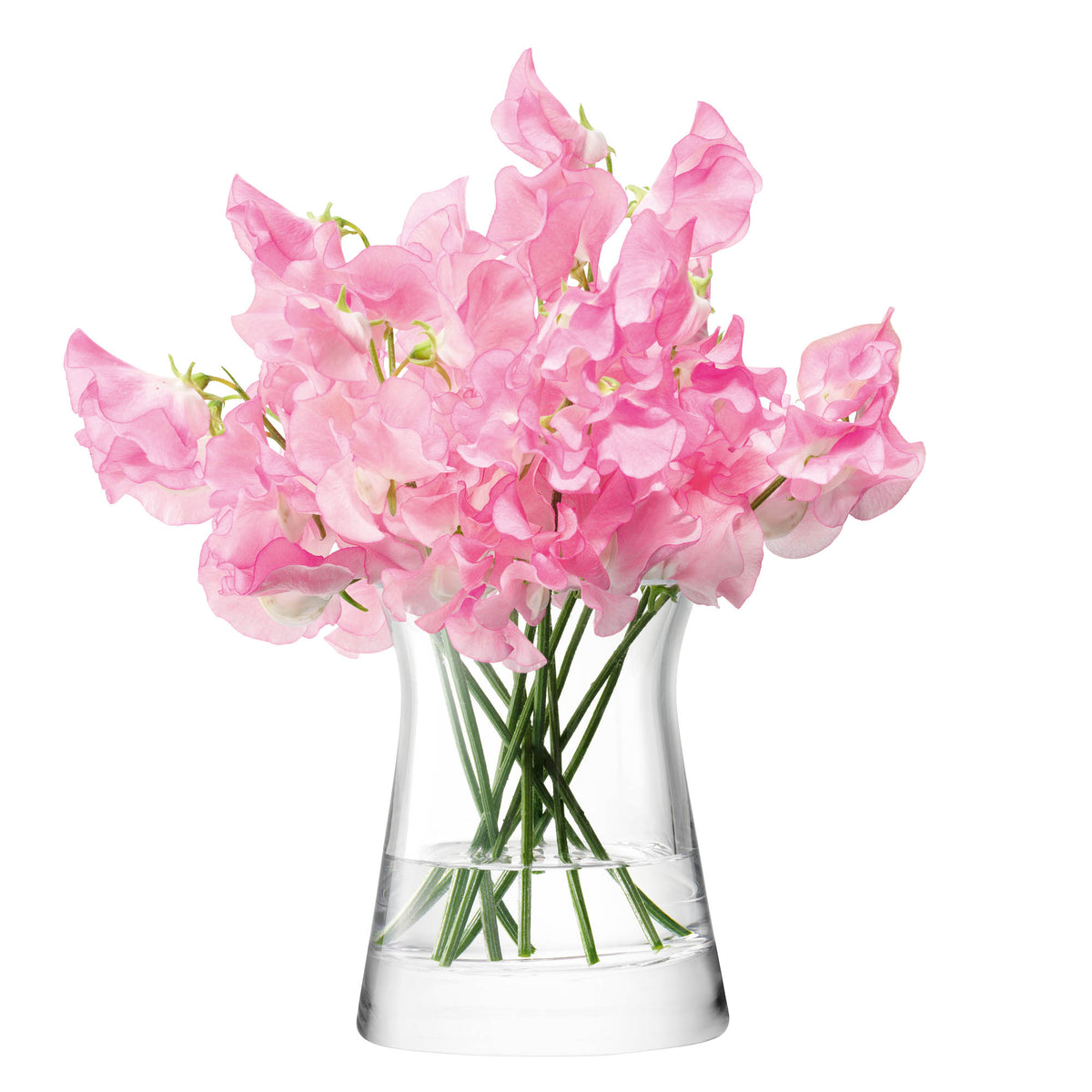 Clear LSA Flower Garden Posy Vase, 13cm tall, with a delicate floral design and smooth glass finish.