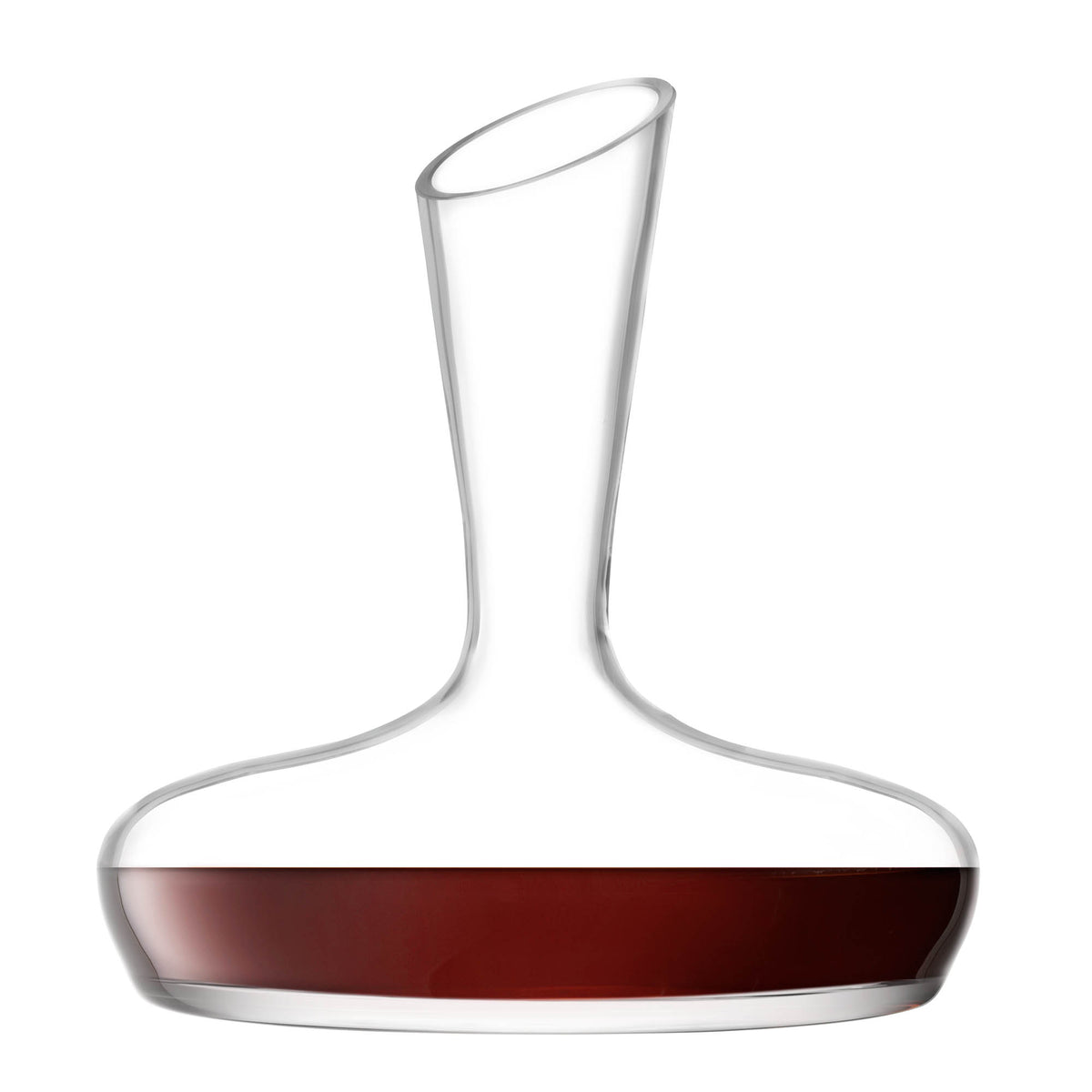 Clear glass LSA Wine Culture wine carafe with a 2.45L capacity, featuring a sleek, modern design for serving wine elegantly.