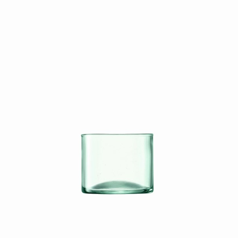 Set of four LSA CANOPY matte 270ml tumblers, clear glass with a modern design, perfect for beverages.