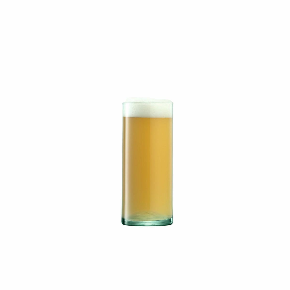 Set of four LSA Canopy matte 520ml beer glasses with rounded shape and clear glass design.
