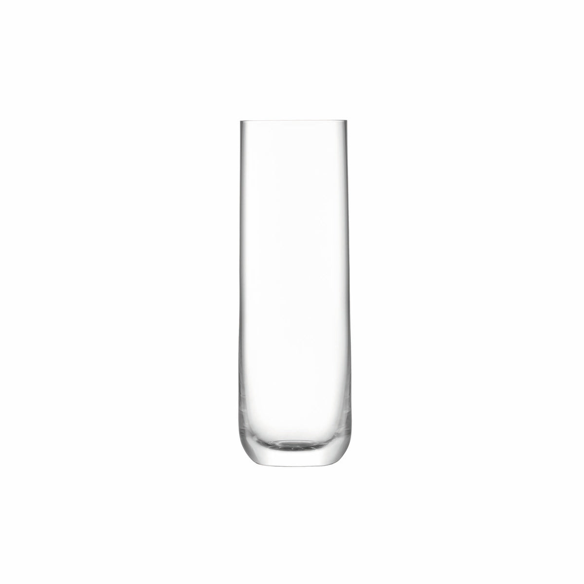 Set of four clear LSA Borough Highball longdrink glasses, 420ml capacity, designed for stylish beverage serving.