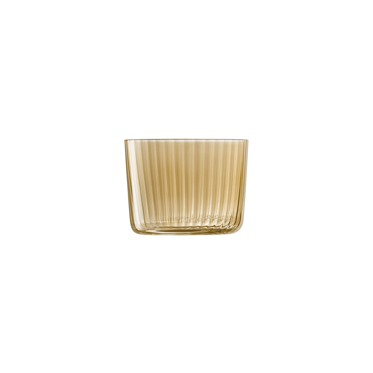 Set of four LSA Gems tealight holders in assorted amber, 6cm kerzenhalter with elegant glass design.