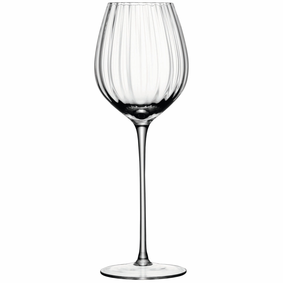 Pair of LSA Aurelia white wine glasses, 430ml clear optic glass, elegant and stylish for serving white wine.