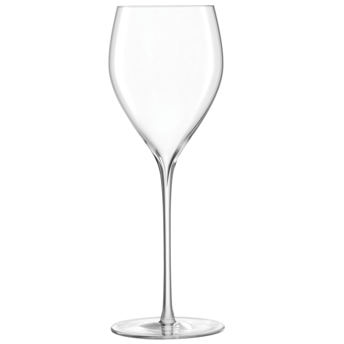 Two clear LSA Weinglas SAVOY wine glasses with 360ml capacity, elegant design, set of two, perfect for wine servings.