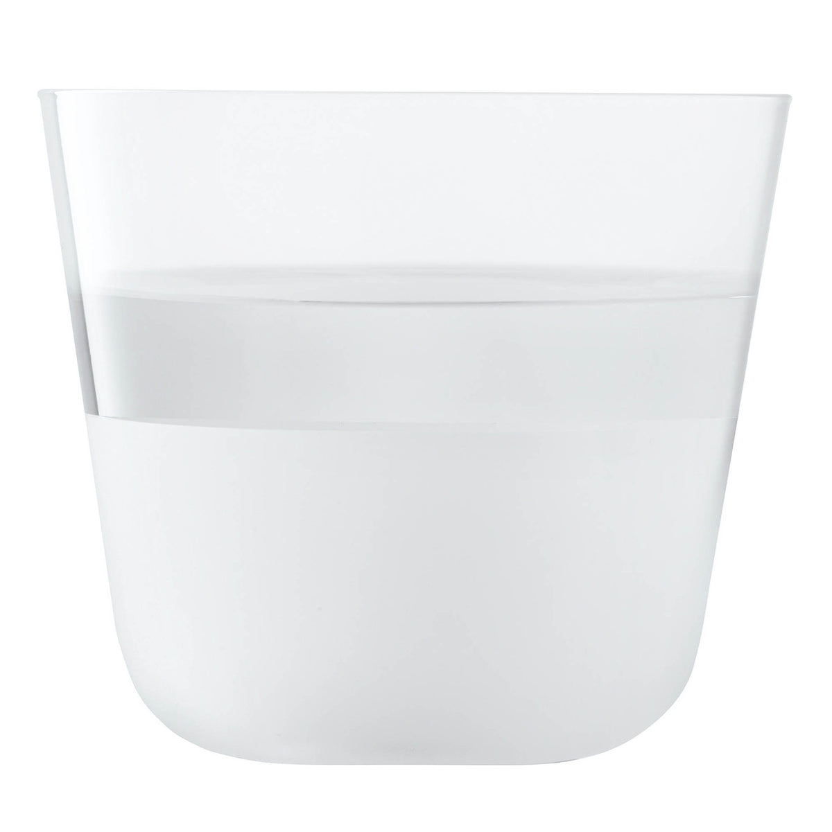 Set of two LSA ARC Contrast tumblers in white, 260ml capacity, sleek glass design for stylish beverage serving.