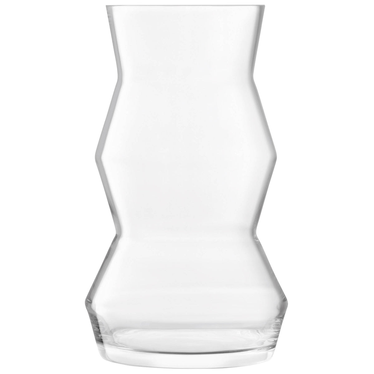 Clear glass Sculpt Vase or Lantern by LSA, 36cm tall, with a smooth, rounded design suitable for floral arrangements or decorative use.