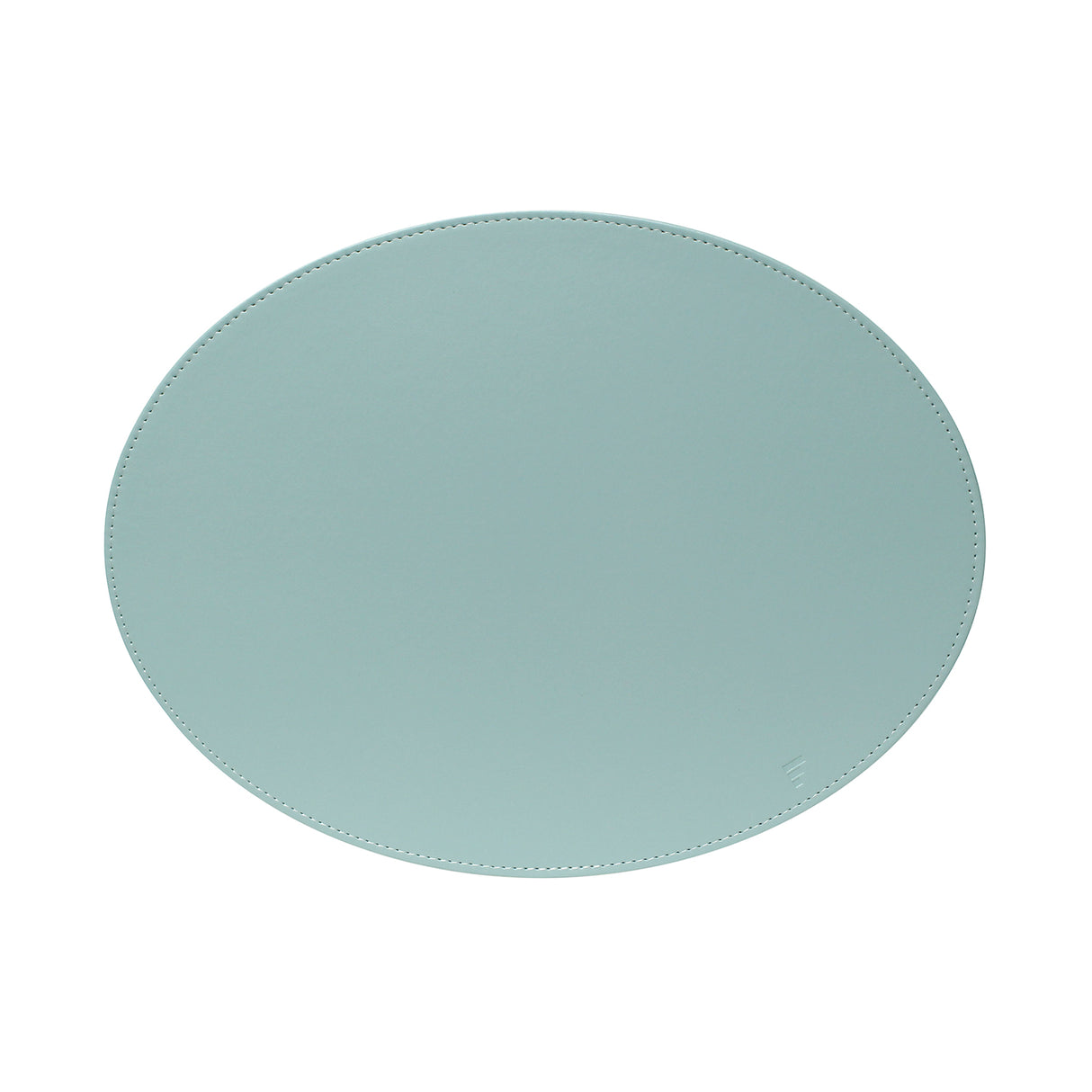 FREEFORM Platzset Duo in Mint und Elfenbein, ovales Design, aus Stoff, zeigt die elegante Oberfläche und Färbung.