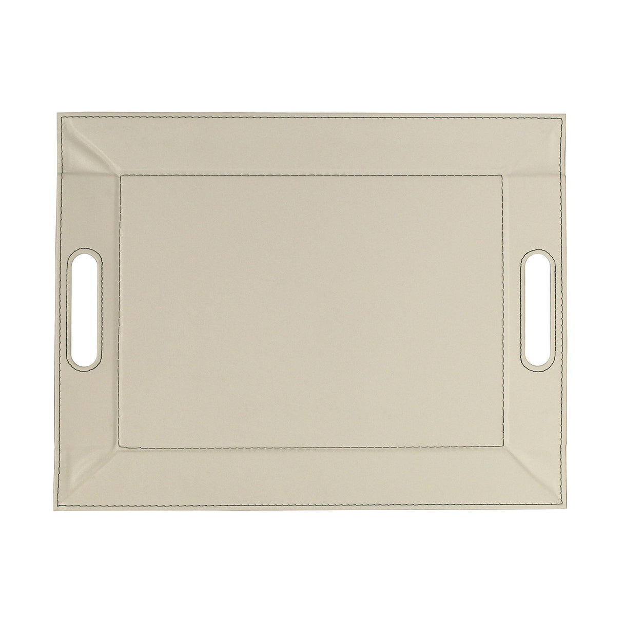 Wendetablett von Freeform, 2in1 Tablett & Tischset DUO, klein, olive und elfenbeinfarben, mit weicher Oberfläche.