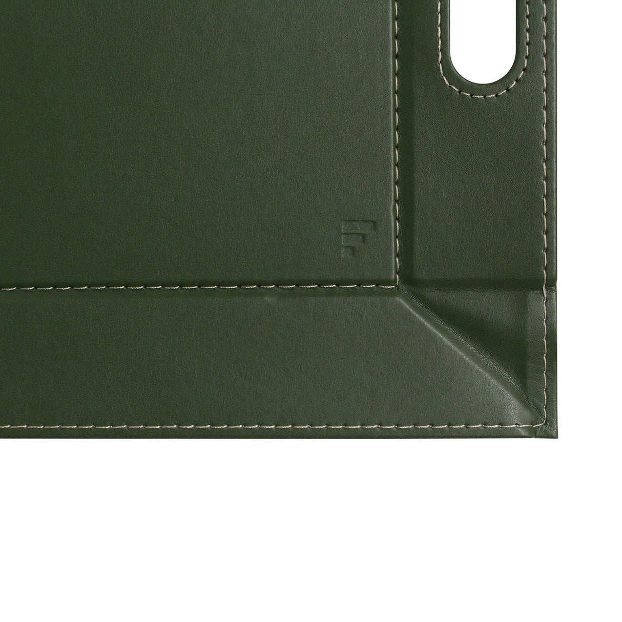 Wendetablett von Freeform, 2in1 Tablett und Tischset DUO, kleine Version in Olive und Elfenbein, mit wechselbarer Oberfläche