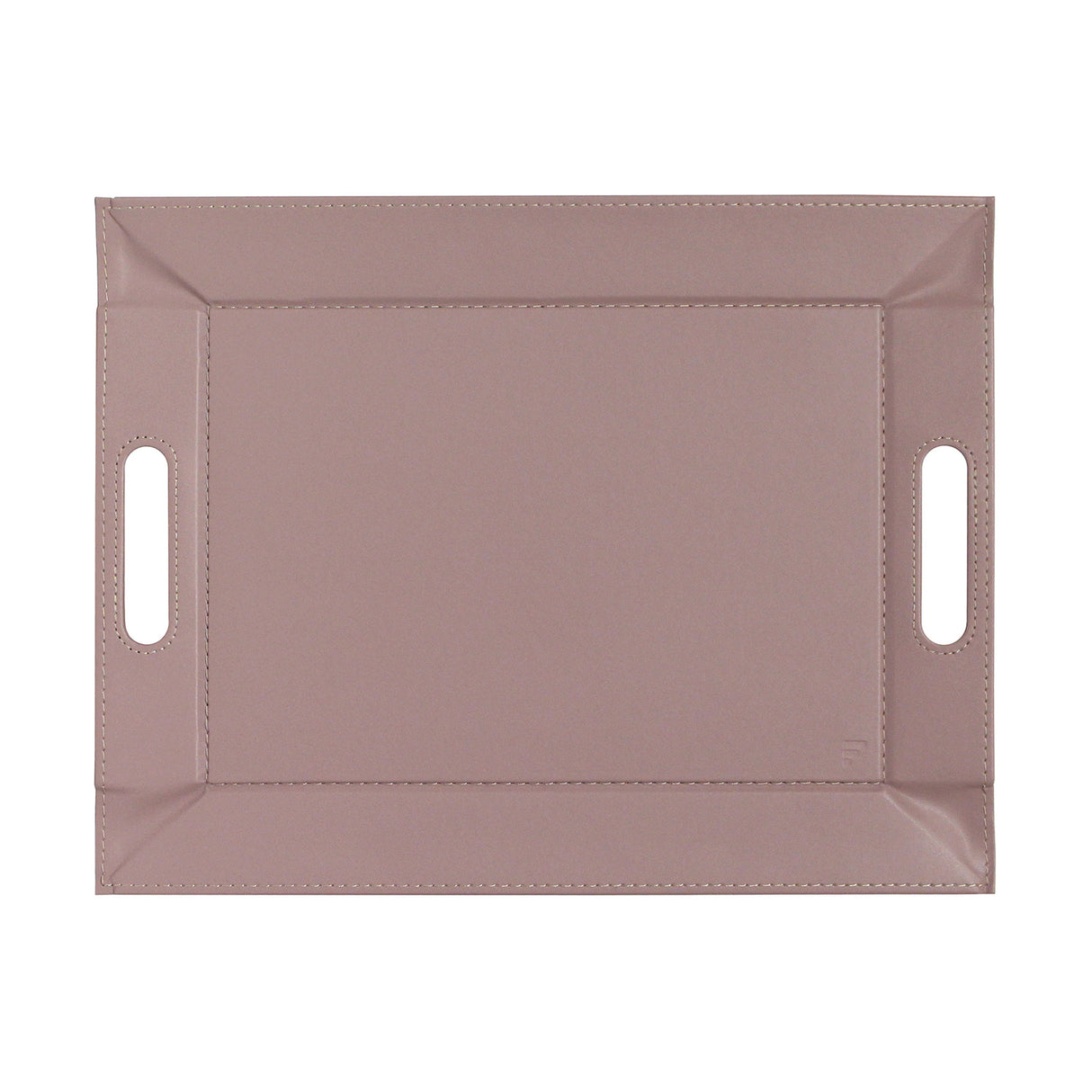 Wendetablett von Freeform, 2in1 Tablett & Tischset, klein, in Altrosa und Stein, mit abwechselnden Oberflächen.