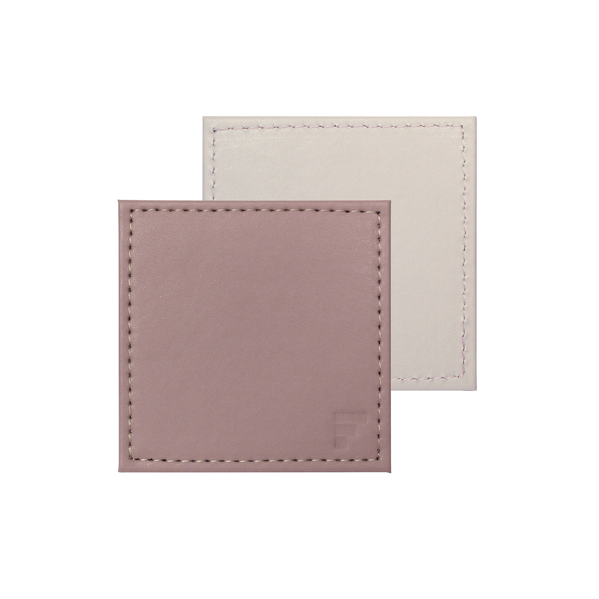 Set von vier stilvollen Untersetzern aus Steindesign in Altrosa und Steinfarben von Freeform, ideal zum Schutz von Oberflächen.