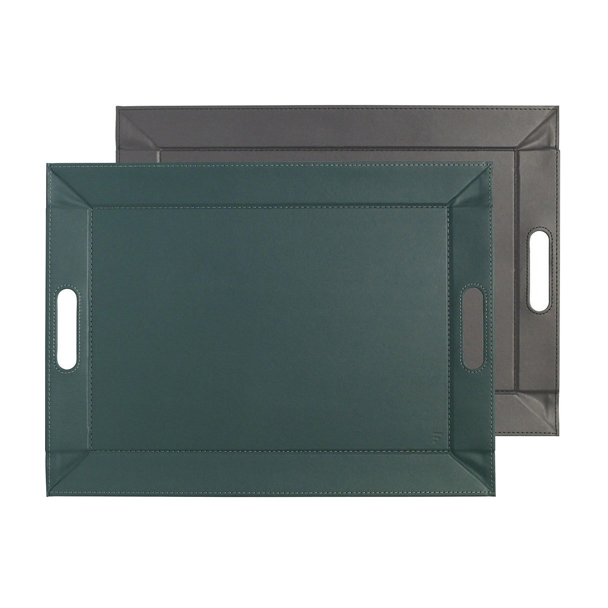 Wendetablett von Freeform, 2-in-1 Tablett und Tischset DUO, kleines, mit abwechselbarem Design, auf einer glatten Oberfläche.