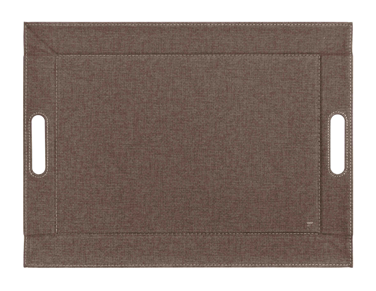 Wendetablett von FREEFORM, doppelseitiges Tablett mit modernem Design, aus Holz gefertigt, auf einer weißen Oberfläche liegend