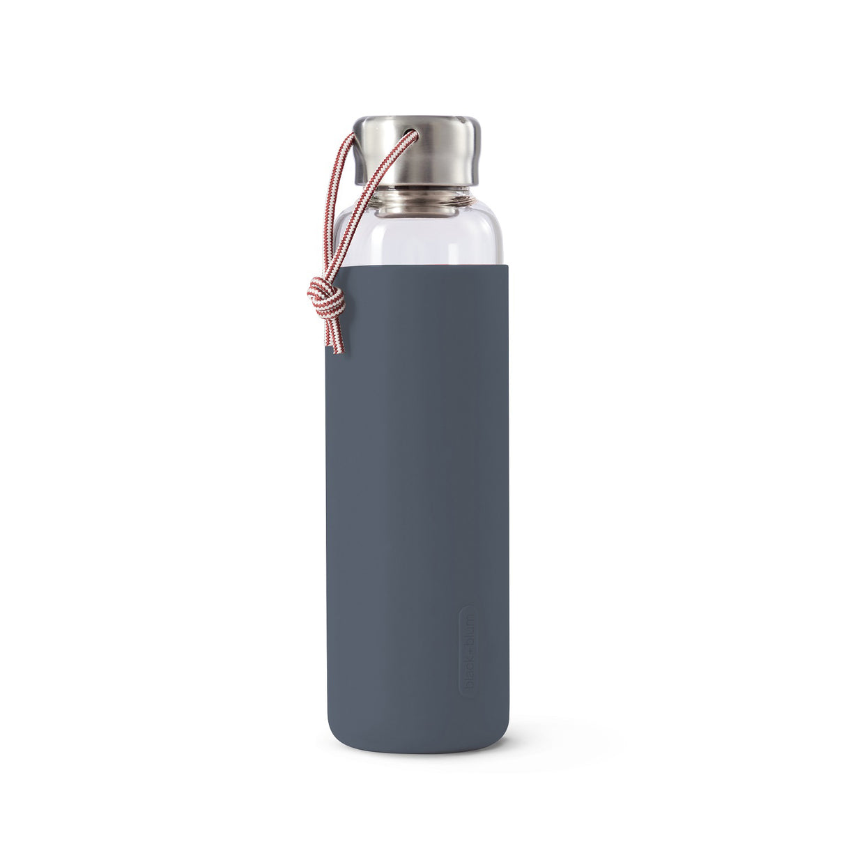 BLACK+BLUM Trinkflasche TO-GO GLAS in Ozean, 600 ml, aus Glas mit Schraubverschluss, ideal für Getränke unterwegs