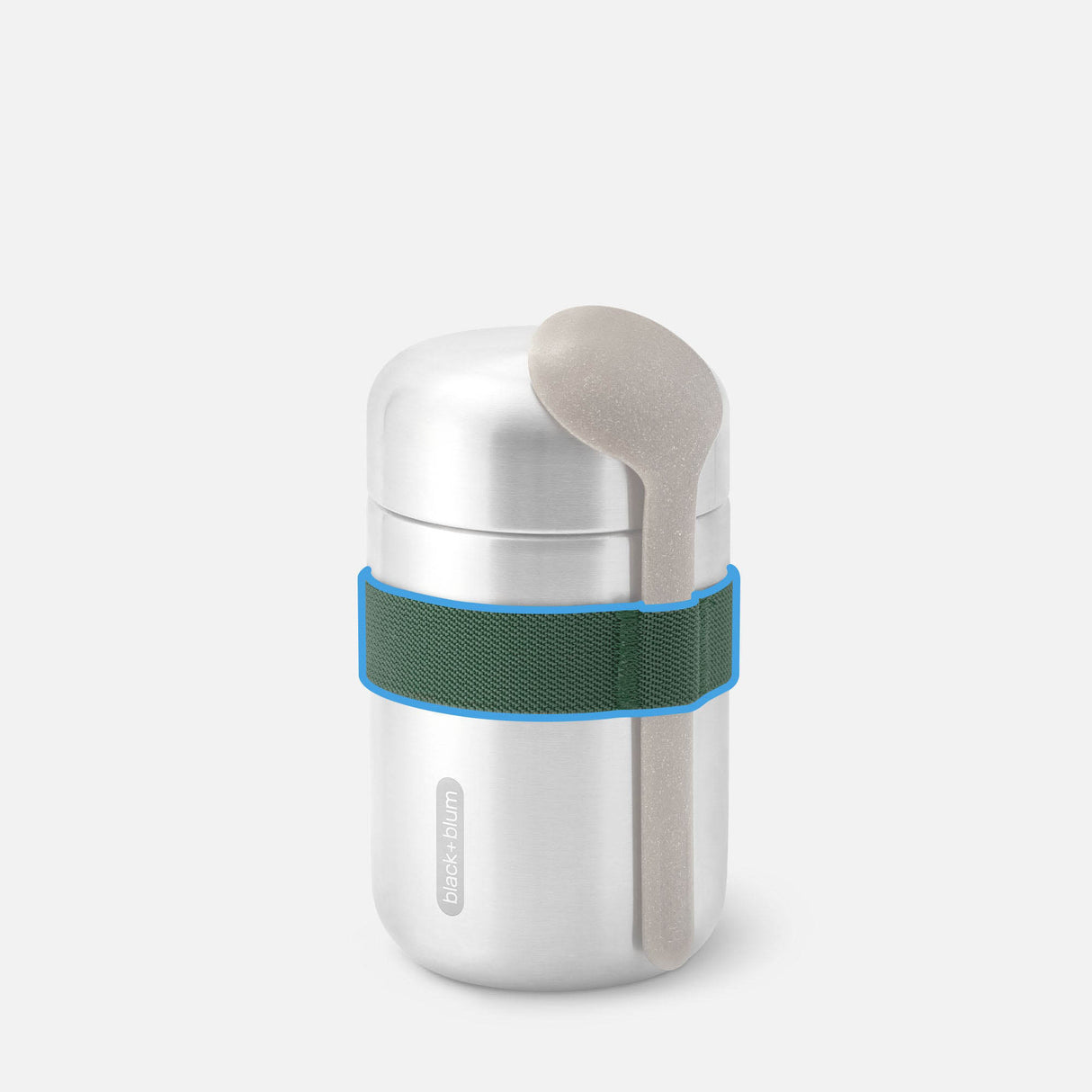 Schwarzes BLACK+BLUM Nylonband-Ersatzteil für Food Flask, robustes und flexibles Zubehör für die Trinkflasche.
