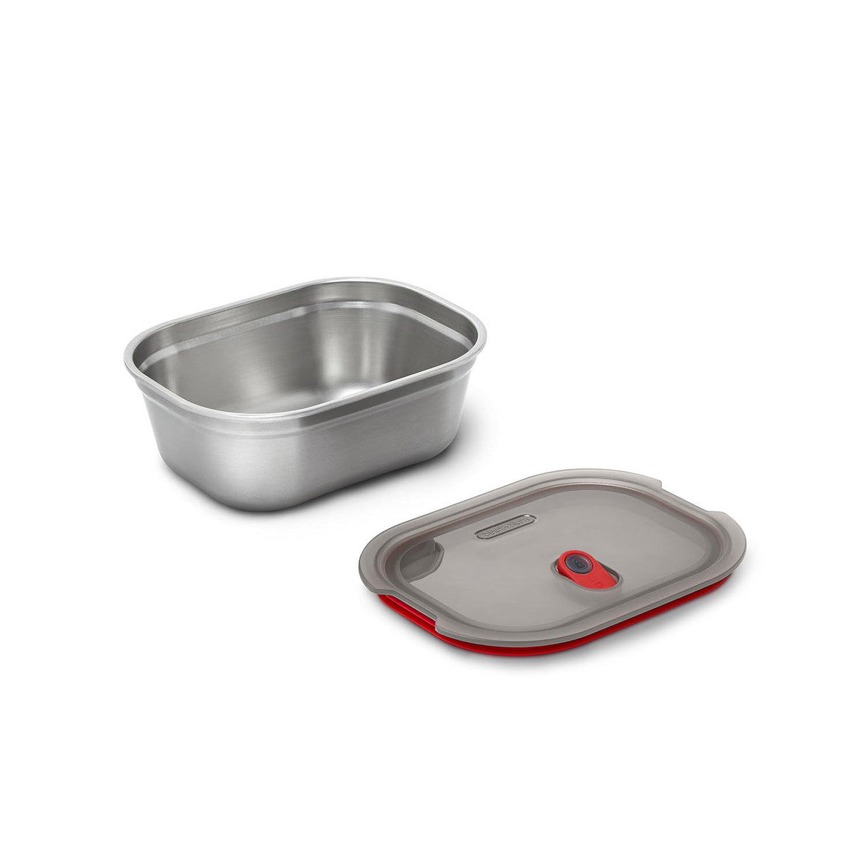 Edelstahldose von BLACK+BLUM mit multifunktionalem Design, ideal für Lagerung und Aufbewahrung von Lebensmitteln.