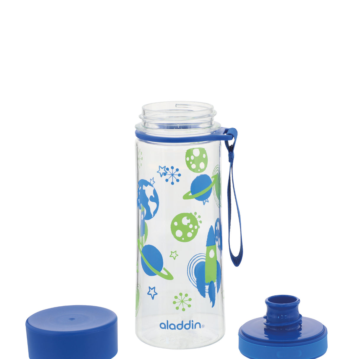 Blaue ALADDIN Trinkflasche FIRST AVEO mit 350 ml Fassungsvermögen, auslaufsicheres Design, ideal für unterwegs