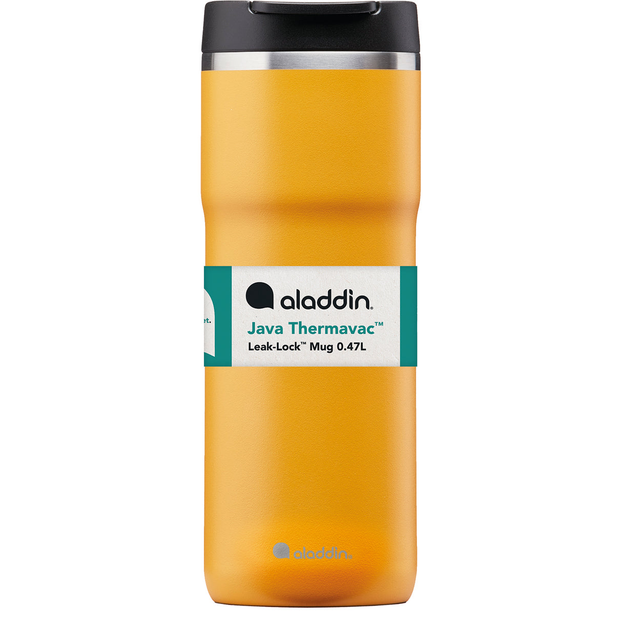 Aladdin Thermobecher Barista in Sonnen-Gelb, 470 ml, isoliert, mit Deckel, ideal für unterwegs