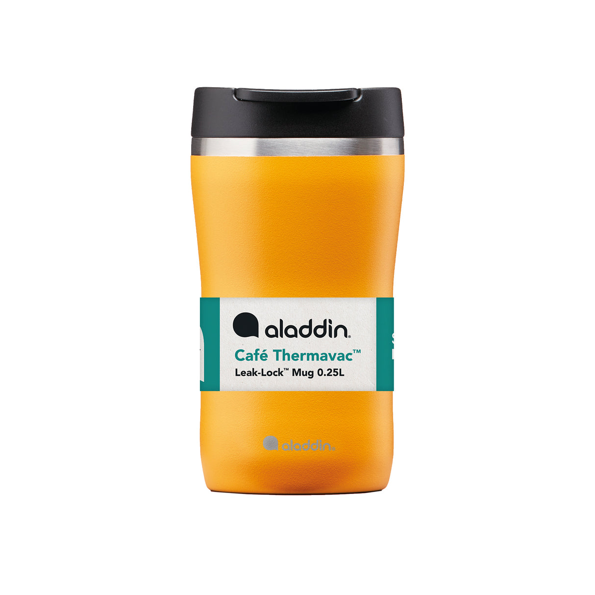 ALADDIN Thermobecher Barista in Sonnen-Gelb, 250 ml, isoliert und stilvoll für heiße Getränke, im modernen Design.