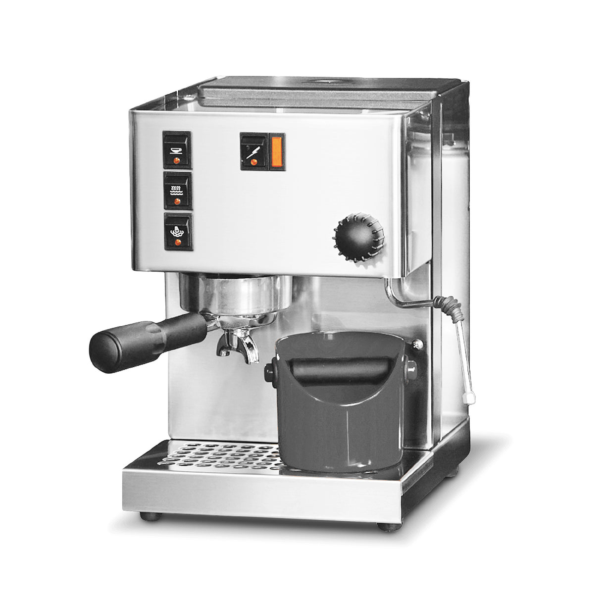 DREAMFARM Kaffeesatz-Behälter aus Kunststoff, ideal für die Entsorgung von Kaffeesatz, mit Deckel und praktischem Design.
