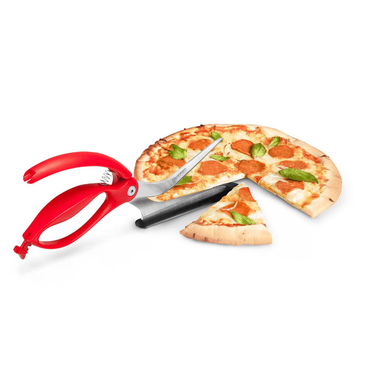 DREAMFARM Pizzaschere SCIZZA mit ergonomischem Griff und scharfer Klinge zum einfachen Schneiden von Pizza.
