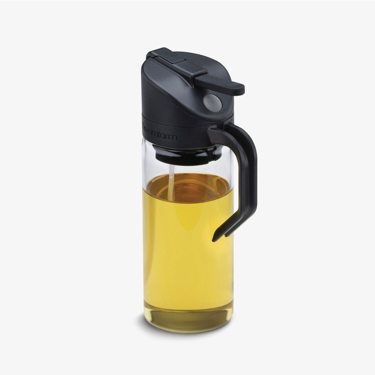 DREAMFARM Ölsprüh-Flasche OILEROO in Schwarz, 400 ml, handliche Ölzerstäuber für Küche und Garten.