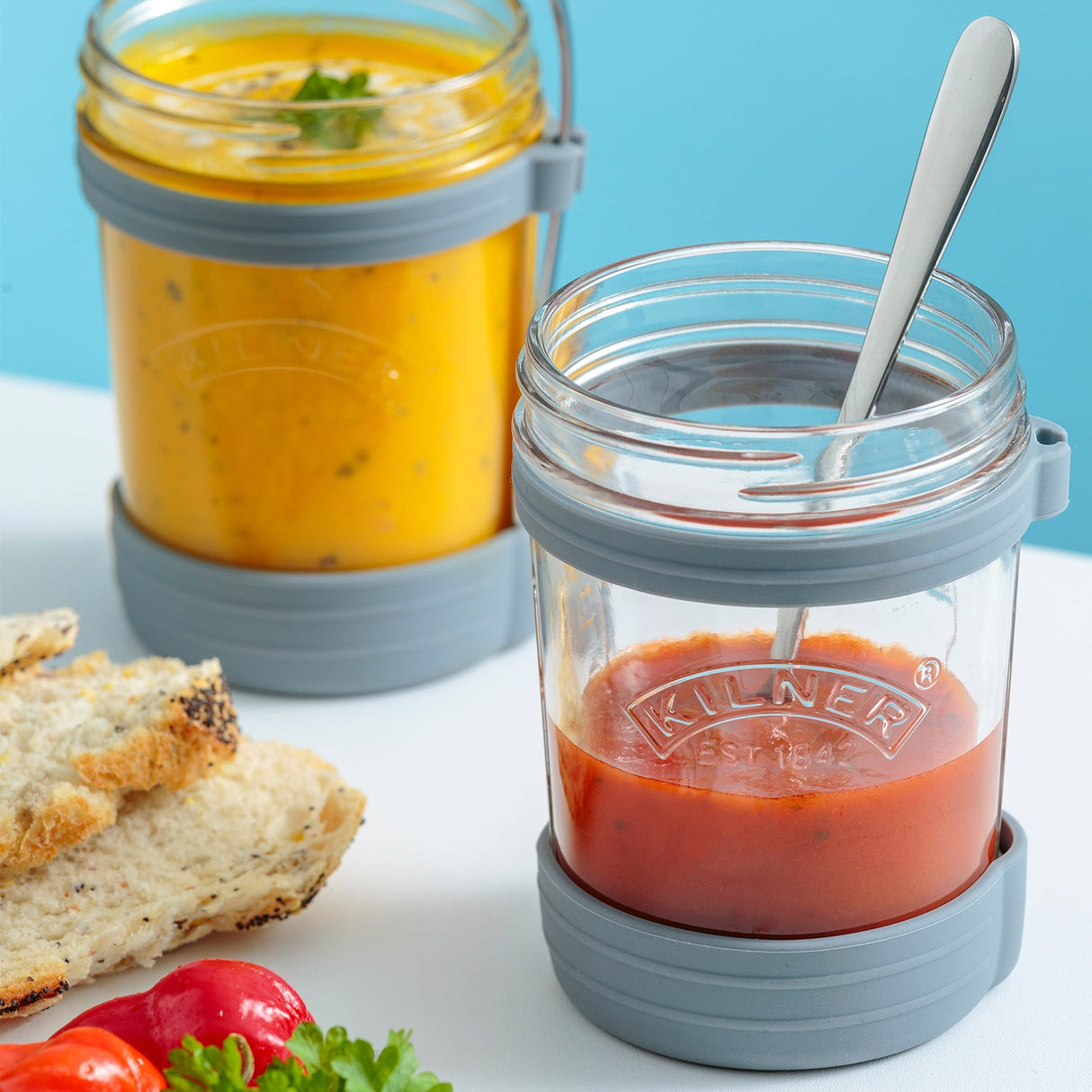 Kilner Suppenglas, 2. Wahl mit beschädigter Verpackung, klares Glas für Suppen und Flüssigkeiten, transparent und robust