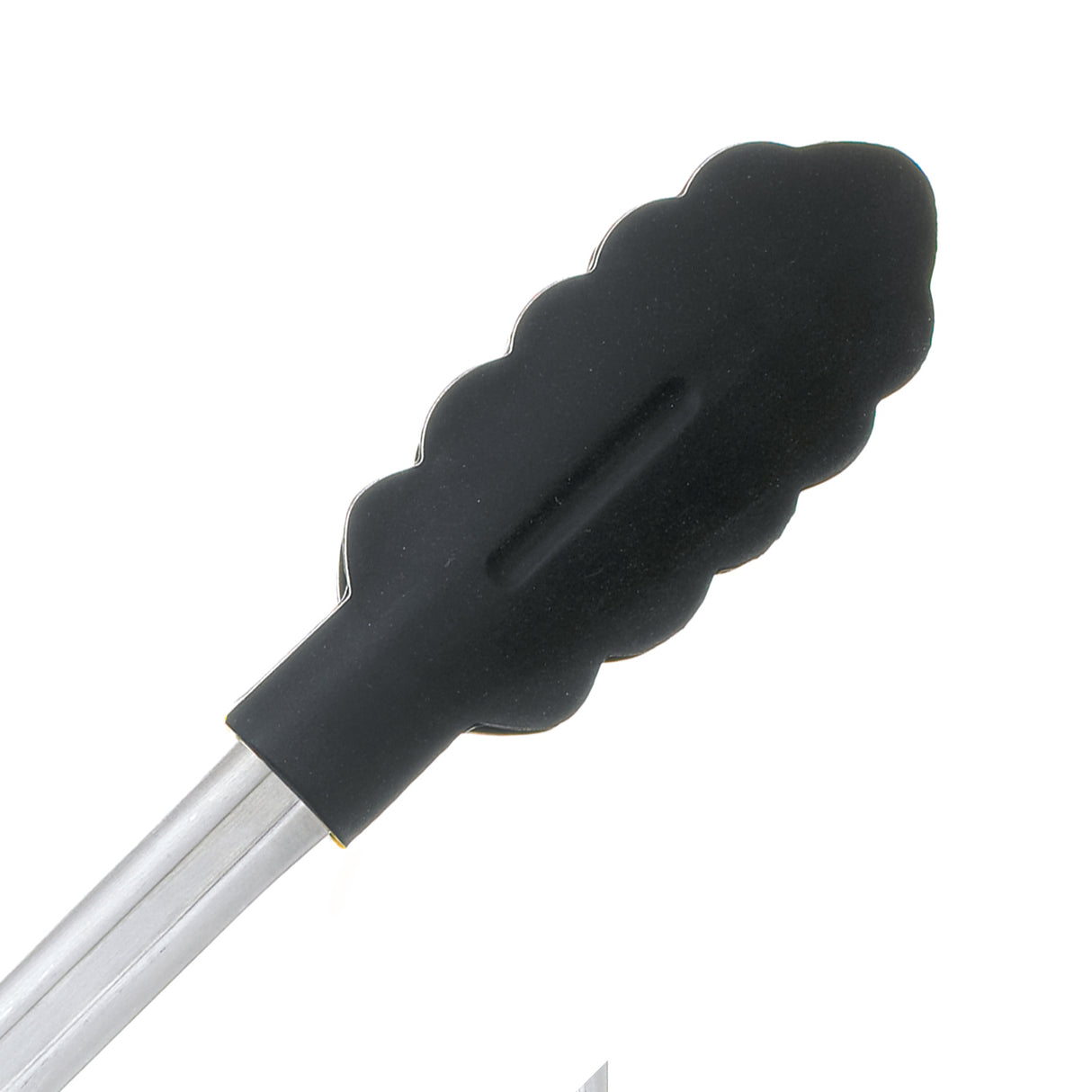 Schwarze Küchenzange mit Antihaft-Silikonenden, 30 cm lang, von CUISIPRO, ideal zum Greifen und Wenden in der Küche