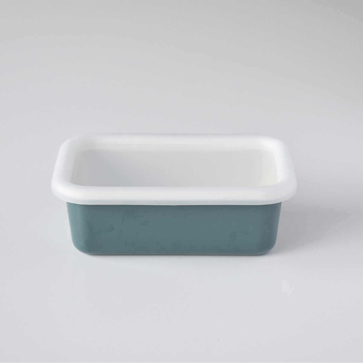 HoneyWare Color Line Emaille Frischhaltedose Petrol S, flach, 0,42L, mit Deckel, für Lebensmittelaufbewahrung