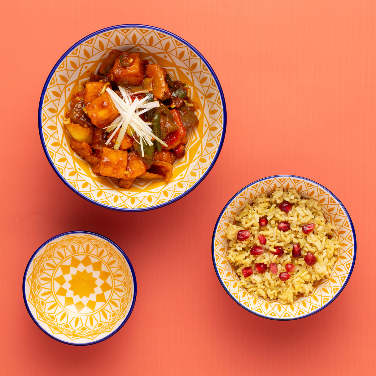 Tunisische Schale von Typhoon aus der Worlds Foods Serie, in 3 Größen, stilvoller Keramikbehälter für Lebensmittel.