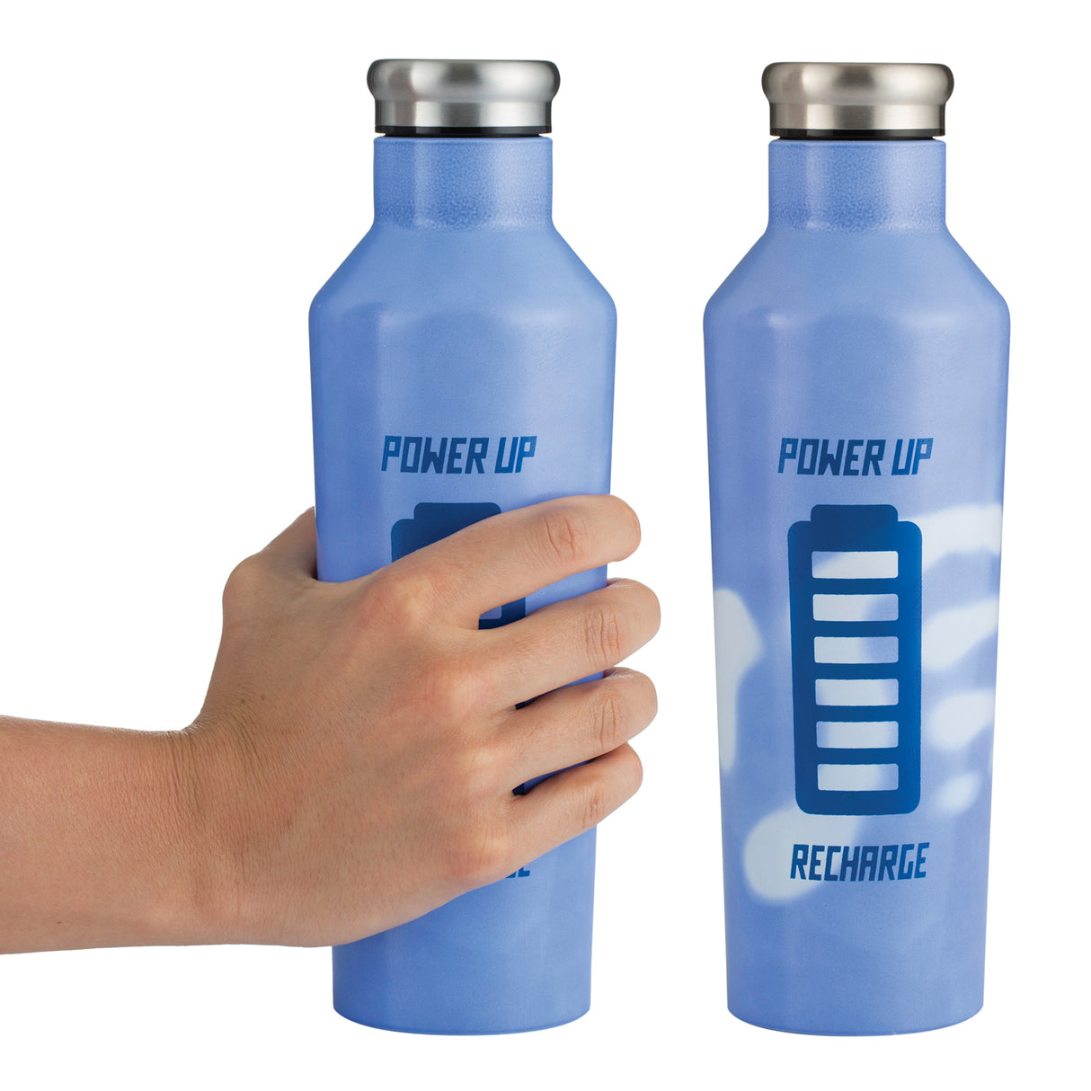 Reine PURE Farbwechselflasche von Typhoon, wiederaufladbar, 800 ml mit bunten Farbwechsel-Effekt, auf dem Bild sichtbar.