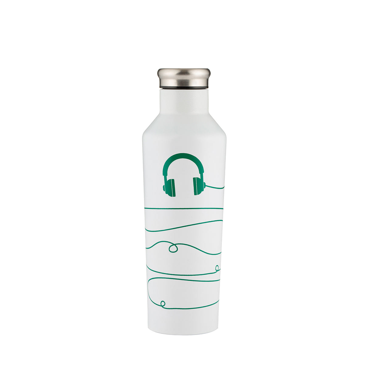 Edelstahl Farbwechselflasche von Typhoon, 800 ml, 2. Wahl, mit farbwechselndem Design, mit Kabel, auf einem weißen Hintergrund