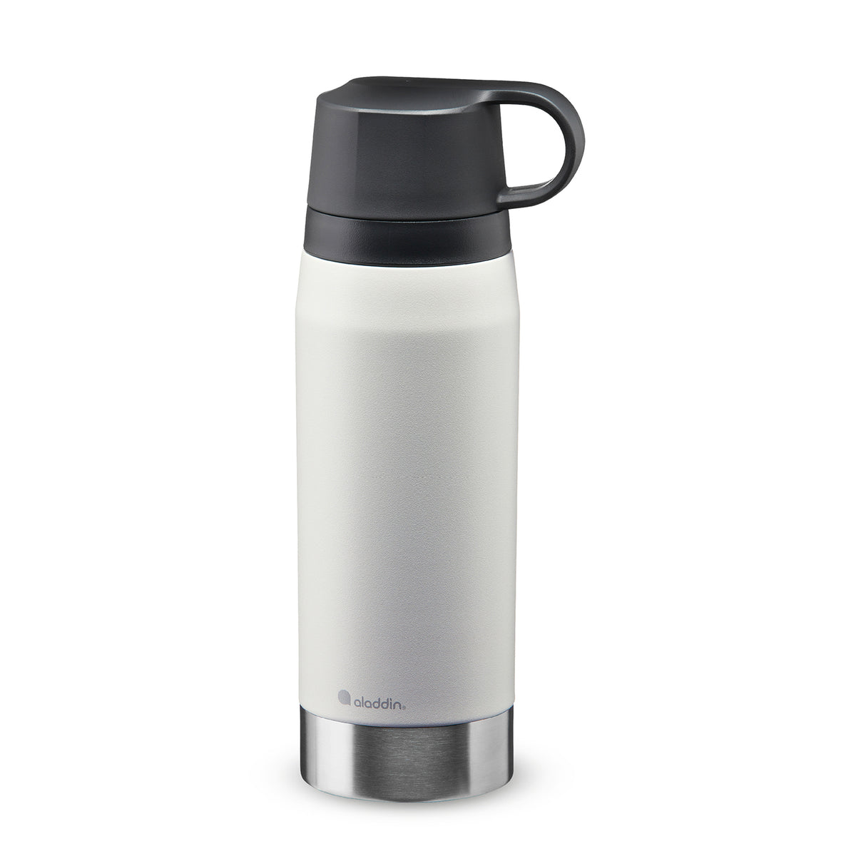 Aladdin CityPark Thermokanne in 5 Farben, 1,1 Liter, isolierte Trinkflasche mit robustem Design, auf einem Tisch stehend.