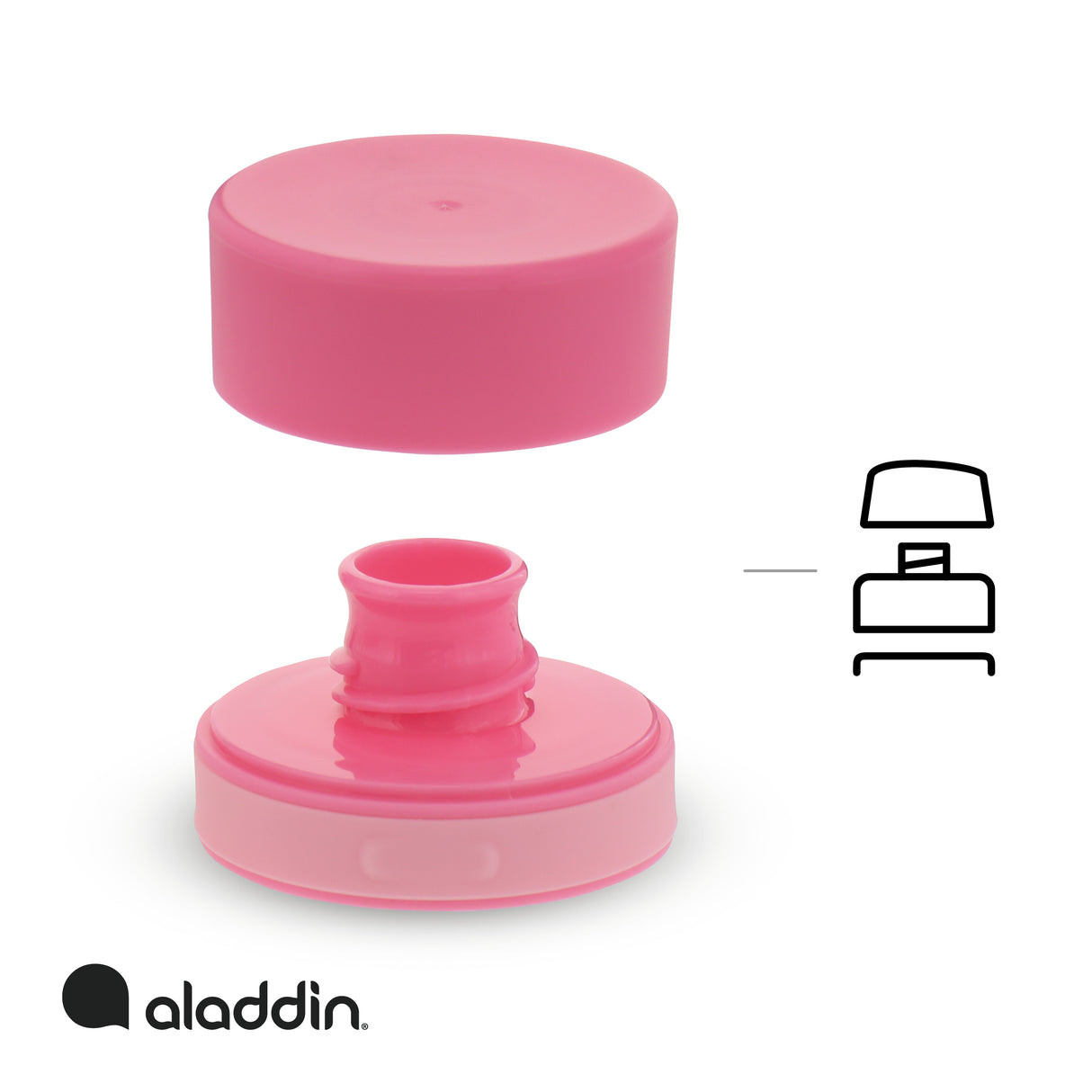 Kindertrinkflasche von ALADDIN, AVEO, 350 ml, mit Dinosauriern-Design, langlebige und sichere Trinkflasche für Kinder