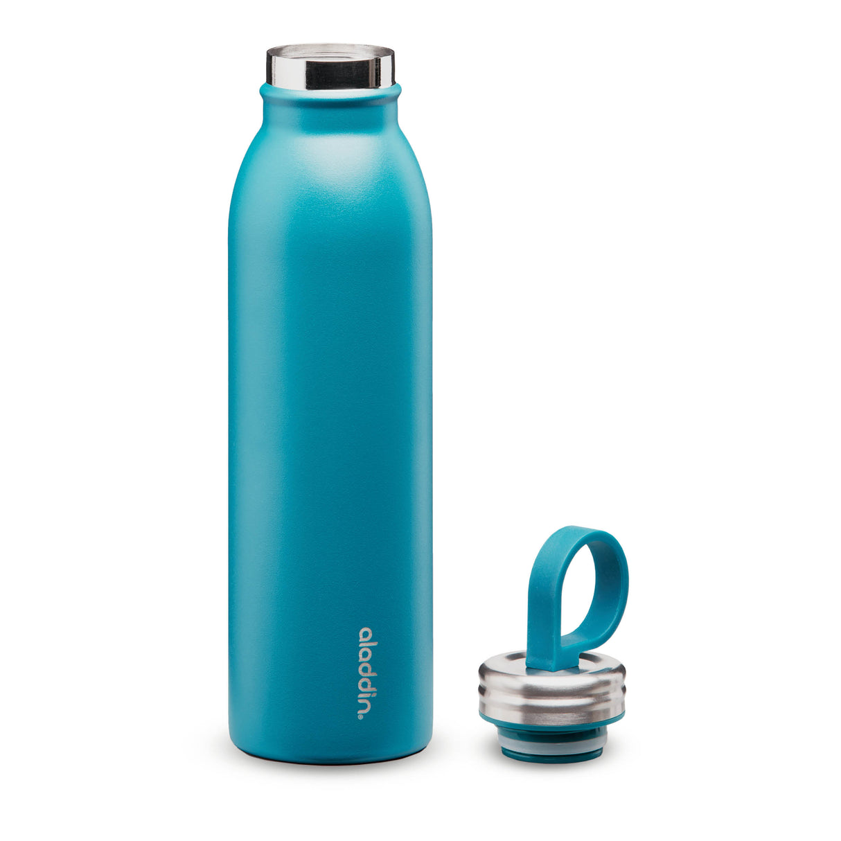 Aladdin Chilled Isolierflasche aus Edelstahl, petrolblau, 550 ml, für kühle Getränke, mit isolierender Funktion.