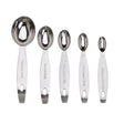 CUISIPRO Messlöffel-Set aus Edelstahl, 5er Pack, silber, mit 0,625 und 1,25 ml Messgrößen, für präzises Abmessen in der Küche
