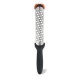Schwarze CUISIPRO Kronenreibe, grobe Reibe aus Edelstahl, 29 cm lang, für das Zerkleinern von Käse und Gemüse.