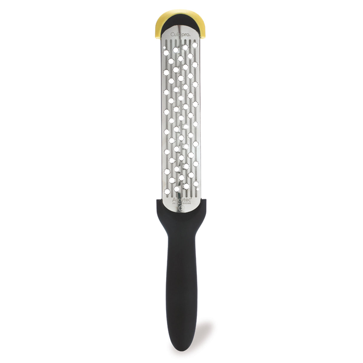 Schwarze CUISIPRO Kronenraspel für Parmesan, Edelstahl, handliches Küchengerät, perfekt zum Reiben von Hartkäse.