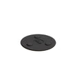 Schwarzer Mini-Silikon-Magnet-Untersetzer von LODGE, leicht gewölbt, ideal zum Schutz von Oberflächen.
