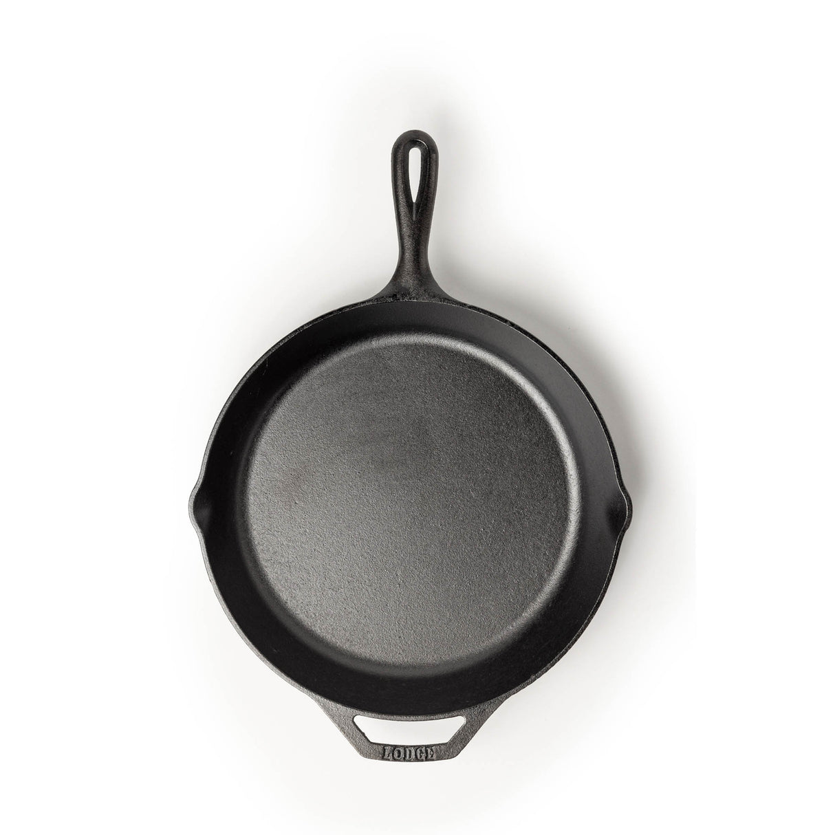 Schwarze LODGE Gusseiserne Pfanne CLASSIC, robustes Kochgeschirr, mit langem Griff und glatter Oberfläche, ideal zum Braten und Backen