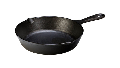Schwarze LODGE gusseiserne Pfanne Classic mit robustem Griff, ideal zum Braten und Kochen in der Küche.