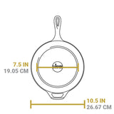 Gusseiserne Pfanne von LODGE, CLASSIC, schwarz, 25,4 cm Durchmesser, mit robustem Griff, ideal für Braten und Kochen