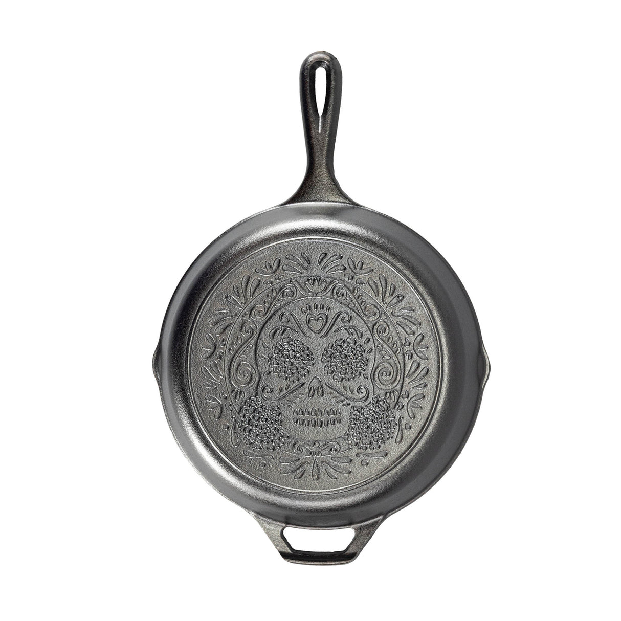 Schwarze Gusseiserne Pfanne von LODGE im klassischen Stil, perfekt zum Braten und Kochen in der Küche, robustes Kochgeschirr