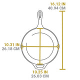 Gusseiserne Pfanne von LODGE mit US-Flagge, Classic-Design, 25 cm Durchmesser, robust und ideal für das Kochen auf offener Flamme