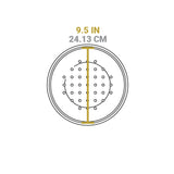 Schwarzer LODGE Deckel, Classic-Design, passend für Pfannen, aus robustem Material, auf dem Bild sichtbar.