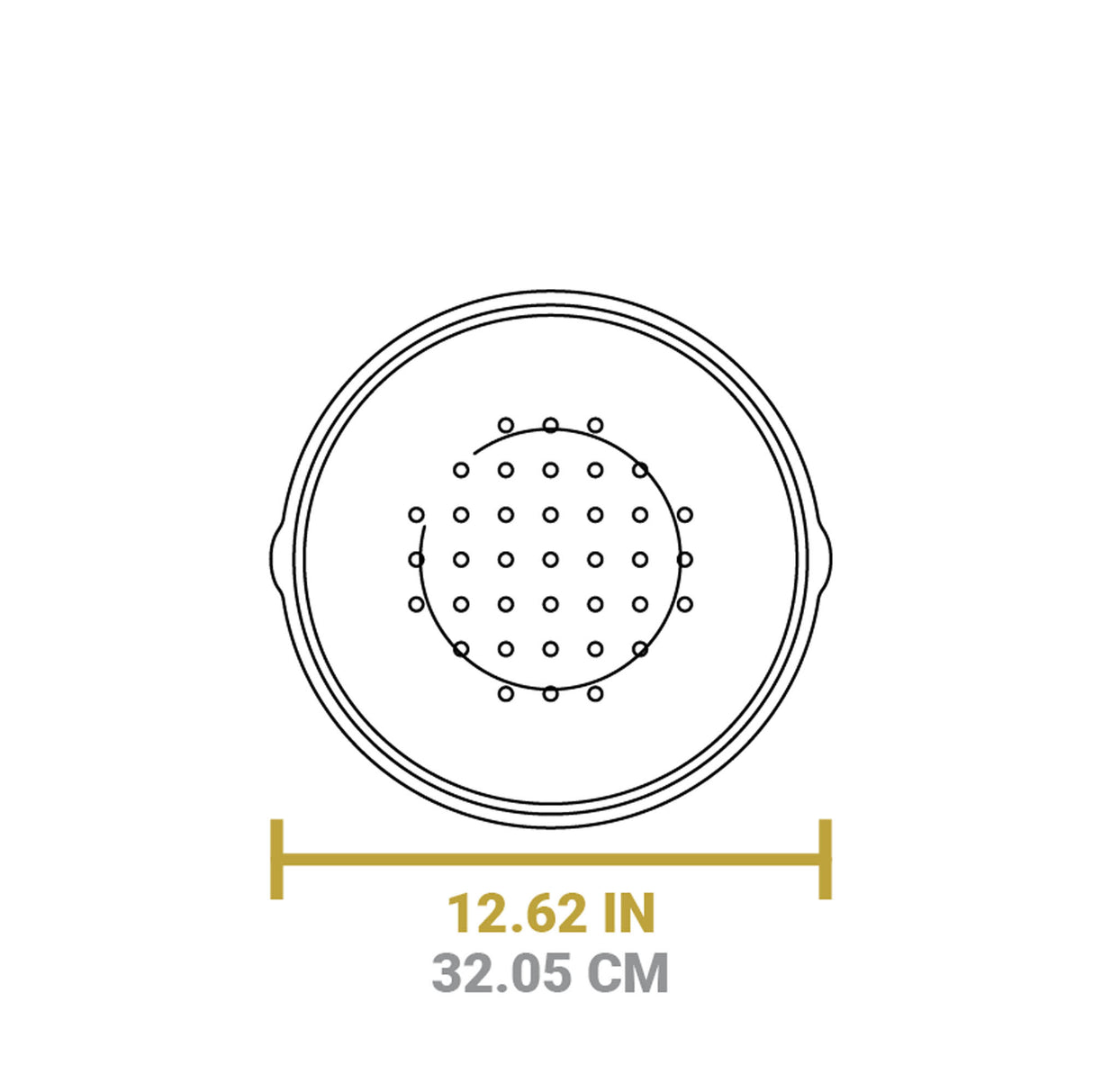 Schwarzer LODGE Deckel für Kochgeschirr, klassische Form, aus langlebigem Material, auf einem Herd sichtbar