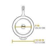 Schwarze Lodge Grillpfanne Classic mit 25,4 cm Durchmesser, langlebiges Gusseisen für perfektes Grillen.